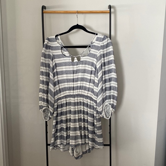 Anthropologie Holding Horses Romper Striped - Picture 1 of 5
